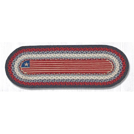Palacedesigns 13 x 36 in. Flag Oval Patch Runner PA2858057